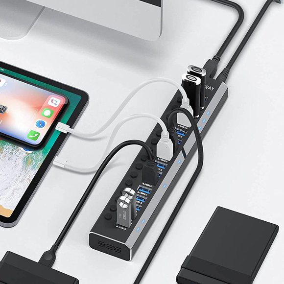 New Powered USB Hub Rosonway 16 Ports 100W USB 3.0 - Picture 4 of 7